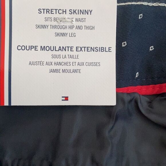 Tommy Hilfiger NWT Stretch Chino Pants Office Business Neutral Navy Normcore - Picture 2 of 6